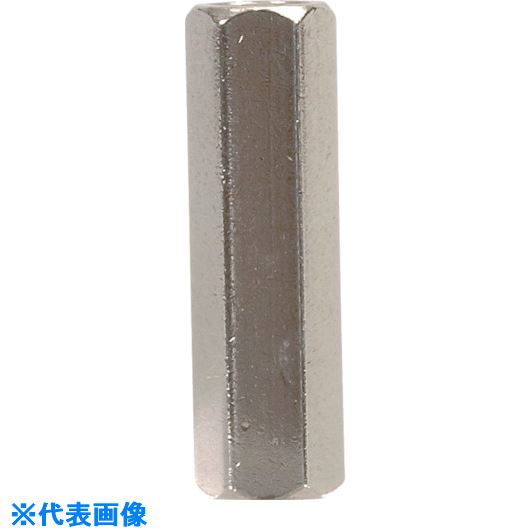■テイシン 黄銅スペーサー SBA－M4 メス－メス 100個入 ネジ径M4 全長35 SBA435E(8068401)[送料別途お見積り][法人限定][掲外取寄]