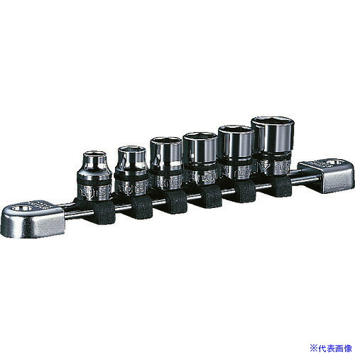 ■ネプロス 9.5sq.ソケットセット(6コ組) 差込数9.5mm ソケット内容8、10、12、13、14、17mm 6角 NTB306A(8070545)