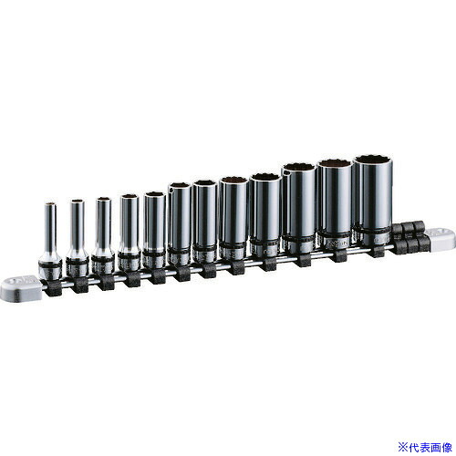 ■ネプロス 9.5sq.ディープソケットセット(12コ組) 差込数9.5mm 6角 12角 NTB3L12XA(8070563)
