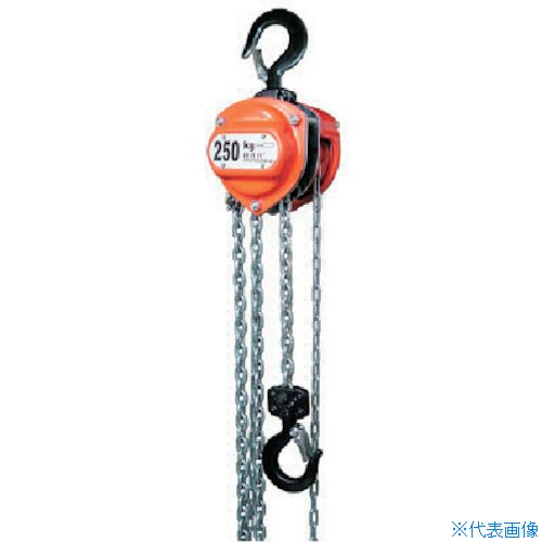 ■HHH チェーンブロック 定格荷重0.25t 揚程2.5m RCB250(8087221)