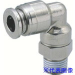 ■PISCO ワンタッチ接手 チューブフィッティングブラスエルボ チューブ10ネジR1/4ゴムFKMカバー無 KL10021F(8095855)×10