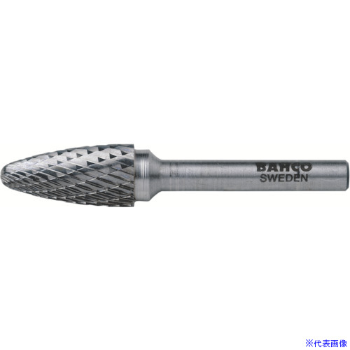 ■BAHCO トンガリ形超硬ロータリーバー シングルカット 刃径16mm BAHF1625M08(8131893)[送料別途お見積り][法人限定][掲外取寄]