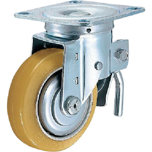 ■ハンマー 旋回式ウレタン車輪(スチールホイール・ローラーベアリング)150mm トータルロック 615SURB150(8143362)[送料別途お見積り][法人限定][掲外取寄]
