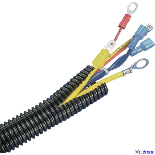 ■PANDUIT コルゲートチューブ ポリエチレン スリット付き 黒 内径47mm 3.04m CLT188FX20(8146534)