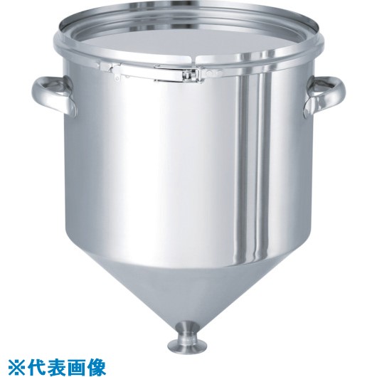 ■MONOVATE ステンレスタンクホッパー型バンド式密閉容器25L HTCTL33(8147094)[法人・事業所限定][外直送元]｜ファーストFACTORY