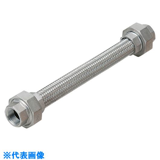 ■NFK 標準ユニオン式フレキシブルホース(カラー式) ユニオンSUS304(ALLSUS304) 50A×1000L NK1000SUS30450A1000L(8171153)[送料別途見積り][法人・事業所限定][掲外取寄]