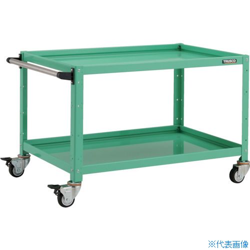 ■TRUSCO ツールワゴン バーディワゴン 900X600XH600 ウレタン車輪 ヤンググリーン BDW692UYG(8183756)｜ファーストFACTORY 20,884円