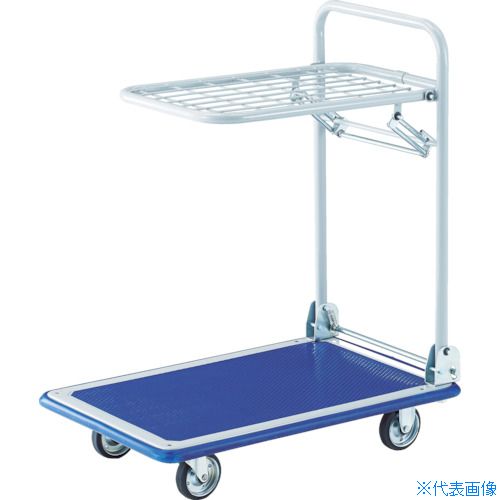 ■TRUSCO プレス製台車 ドンキーカート 折りたたみ式簡易2段 740×480 1014N(8187016)