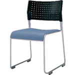 ■アイリスチトセ スタッキングチェアー LTS-110-VBL LTS110VBL(8206584)[送料別途見積り][法人・事業所限定][掲外取寄]