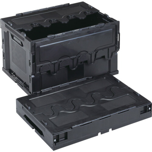 ■RISU 導電性コンテナ 610054 折りたたみコンテナーCF－S51A黒 CFES51ABK(8219155)[送料別途お見積り][法人限定][外直送]