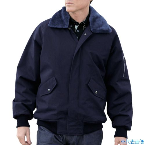 ■ミドリ安全 防寒 綿 パイロトジャンパー ネイビー M PJ17UEM(8219634)[送料別途お見積り][法人限定][掲外取寄]