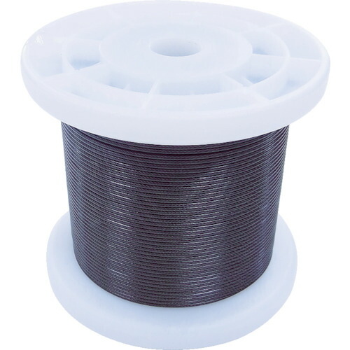 ■ニッサチェイン 黒コーティングワイヤロープ 1.5mm×100m TSY15VBK(8255901)