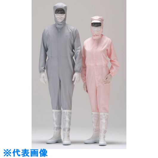 ■ミドリ安全 立体裁断構造超静電クリーンウェア グレー 3L C1515GY3L(8258963)[送料別途お見積り][法人限定][掲外取寄]