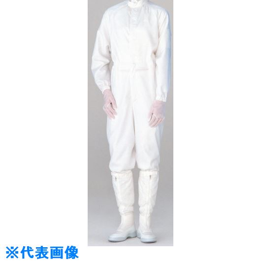 ■ミドリ安全 立体裁断構造超静電クリーンウェア ホワイト M C1515WM(8258984)[送料別途お見積り][法人限定][掲外取寄]