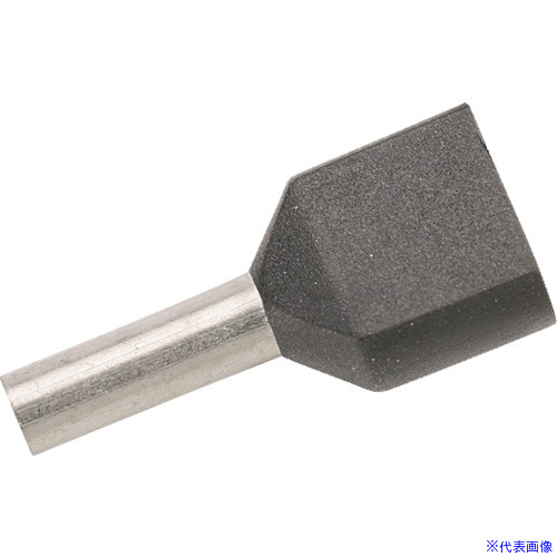 ■PANDUIT 絶縁付きフェルール端子 ツインワイヤー用 黒 500個入り FTD78&minus;8&minus;D FTD788D(8278731)[送料別途お見積り][法人限定][掲外取寄]｜ファーストFACTORY