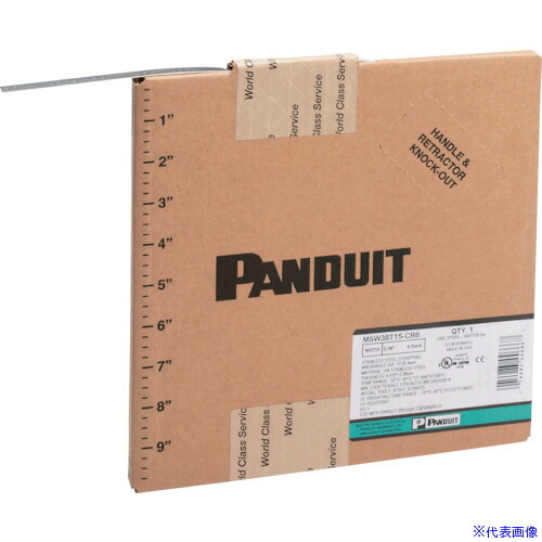 ■PANDUIT MS(バックルロック式)長尺ステンレススチールバンド SUS316 幅15.9mm 長さ30.5m MSW63T15－CR6 MSW63T15CR6(8360913)