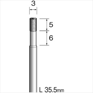 ■Minimo 電着ダイヤモンドコアドリル Φ3 KA3063(8374023)[送料別途お見積り][法人限定][掲外取寄]