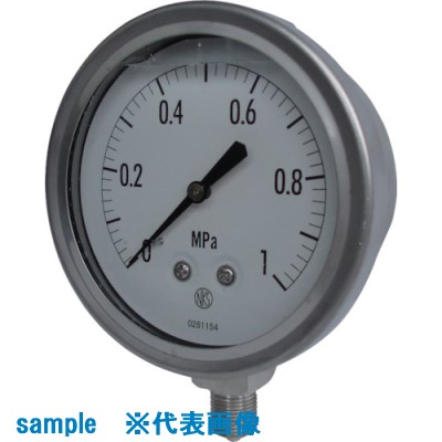 ■長野 グリセリン入圧力計 圧力レンジ(MPa)：0.0～5.00 GV421335.0MP(8383560)[送料別途お見積り][法人限定][外直送]｜ファーストFACTORY