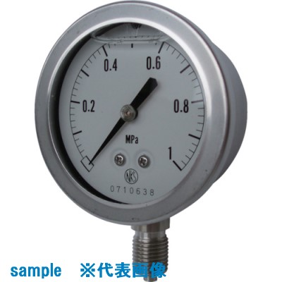 ■長野 グリセリン入圧力計 圧力レンジ(MPa)：0.0～50.00 GV5012350.0MP(8383566)[送料別途見積り][法人・事業所限定][外直送]