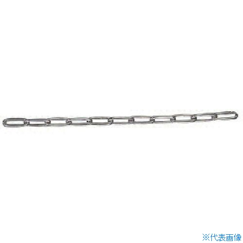 ■水本 ステンレスチェーン 30m 使用線径d5.5mm 内長P24mm 5.5A(8490225)[送料別途お見積り][法人限定][メーカー取寄]