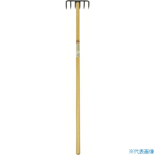 ■金象 六本爪レーキ 全長1210×先幅200mm 073893(8511067)[送料別途お見積り][法人限定]