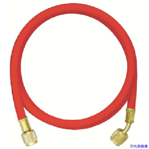■Asada R410A用チャージングホースプラス2 244cm 赤 Y21568(8521131)[送料別途お見積り][法人限定][掲外取寄]｜ファーストFACTORY