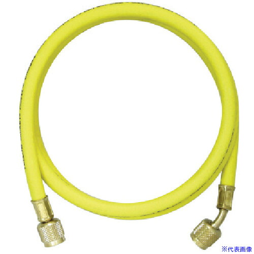 ■Asada R12等用1/4 チャージングホース 1000cm 黄 ムシ押し付 Y22100M(8521144)[送料別途お見積り][法人限定][掲外取寄]