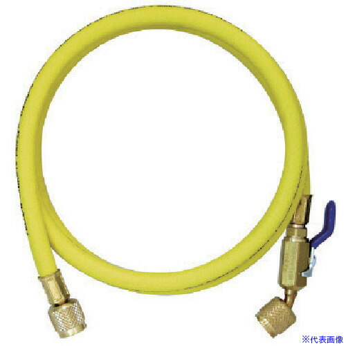 ■Asada R410A用チャージングホースプラス2 ボールバルブ付 152cm 黄 Y29005(8521155)[送料別途お見積り][法人限定][掲外取寄]