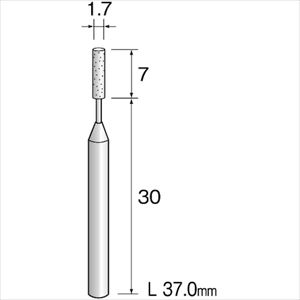 ■Minimo 精密砥石 WA砥粒#320 φ1.7 (5本入) JA3104(8527076)[送料別途お見積り][法人限定][掲外取寄]｜ファーストFACTORY