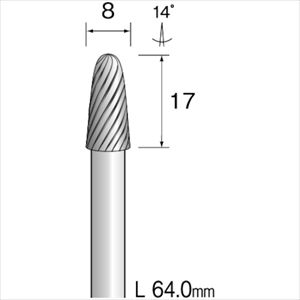 ■Minimo 超硬カッター スパイラルカット Φ8 BC4263(8527400)[送料別途お見積り][法人限定][掲外取寄]