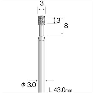 ■Minimo ハイセラミックダイヤモンドバー#170 Φ3 JA1311(8527808)[送料別途お見積り][法人限定][掲外取寄]｜ファーストFACTORY
