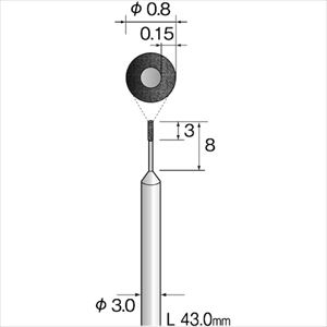 ■Minimo ビトリファイドCBNバー#320 Φ0.8 JA2201(8527852)[送料別途お見積り][法人限定][掲外取寄]