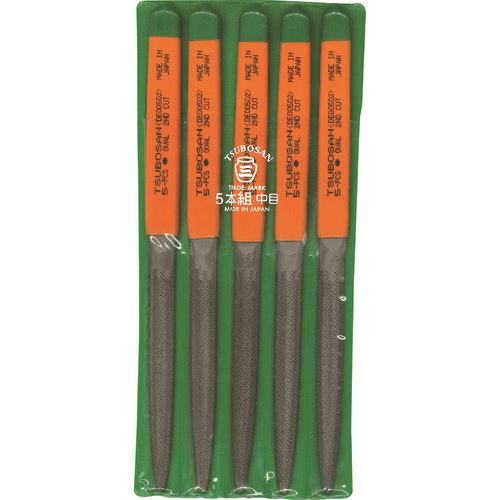 ■ツボサン 組ヤスリ 5本組 楕円 中目 DE00502(8527987)｜ファーストFACTORY