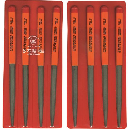 ■ツボサン 組ヤスリ 8本組 腹丸 荒目 HM00801(8528207)[送料別途お見積り][法人限定][掲外取寄] 12,894円