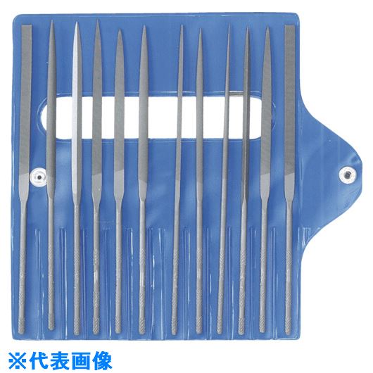 ■Vallorbe 精密ヤスリ 12種セット 180mm #2 LA24842(8528387)[送料別途見積り][法人・事業所限定][掲外取寄]｜ファーストFACTORY