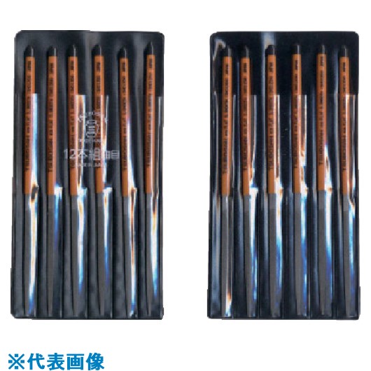 ■ツボサン 組ヤスリ 12本組 先細 油目 SH01204(8528749)[送料別途お見積り][法人限定][掲外取寄] 11,988円