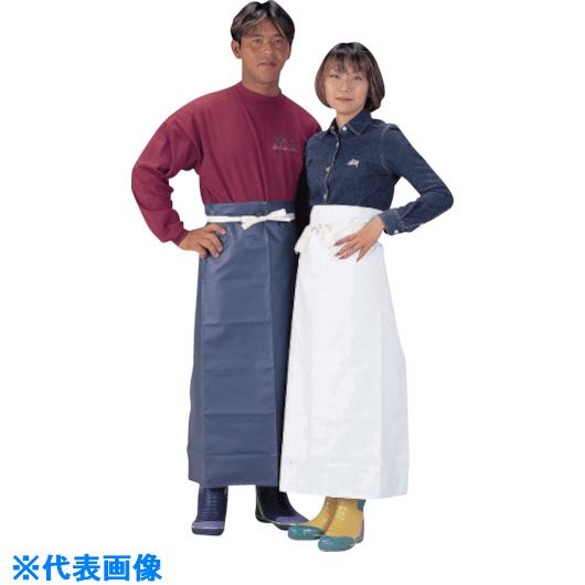 ■川西 抗菌ビニロン腰下前掛 白 Mサイズ 4040WM(8537678)&times;10[送料別途見積り][法人・事業所限定][掲外取寄]｜ファーストFACTORY