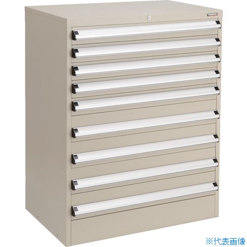 ■TRUSCO 中量棚収納用キャビネット W840XD535XH1040 9段 VE84S1006(8549258)[法人限定][直送元]｜ファーストFACTORY 101,200円