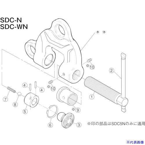 ■スーパー スクリューカムクランプ(SDC－N)用スクリュー SDCR1N(8550751)