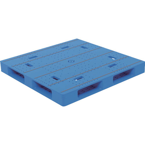 ■サンコー プラスチックパレット 840119 LX－1111D4－5ブルー SKLX1111D45BL(8551512)[送料別途お見積り][法人限定][直送]