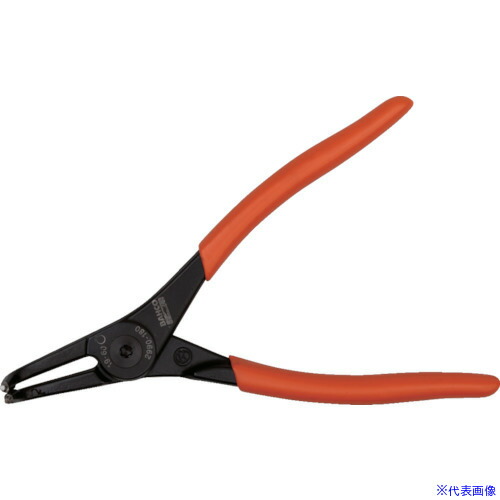 ■BAHCO 軸用スナップリングプライヤー(曲り90°) 全長127mm 適合リング3－10mm 2990125(8553678)[送料別途お見積り][法人限定][掲外取寄]