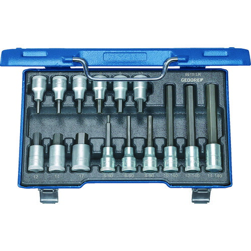 ■GEDORE ヘキサゴンビットソケットセット 1/2 15セット IN19LKM 6129360(8554435) 21,899円