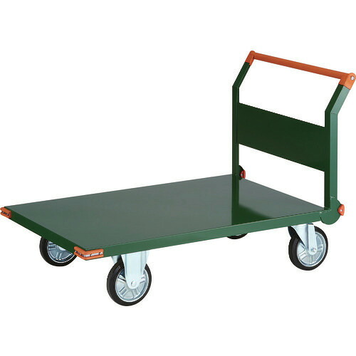 ■TRUSCO 鋼鉄製運搬車 1200X750 ハンドル側自在車 SH1R(8564150)[法人限定][直送元]｜ファーストFACTORY