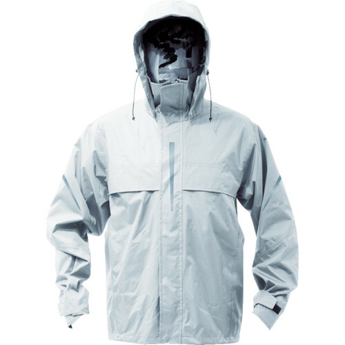 ■TRUSCO ベンチレーション(通気口)付レインスーツ シルバー L TRW36071L(8564325)