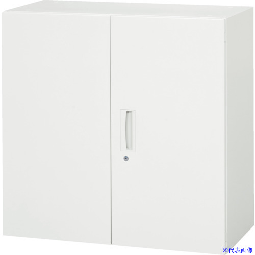 ■DAISHIN 壁面収納庫 両開き型 上下兼用D400 ホワイト V94009H(8569708)[法人限定][外直送元]｜ファーストFACTORY