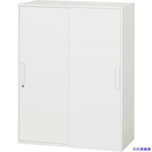 ■DAISHIN 壁面収納庫 引戸型 上下兼用D400 ホワイト V94012S(8569745)[法人限定][外直送元]