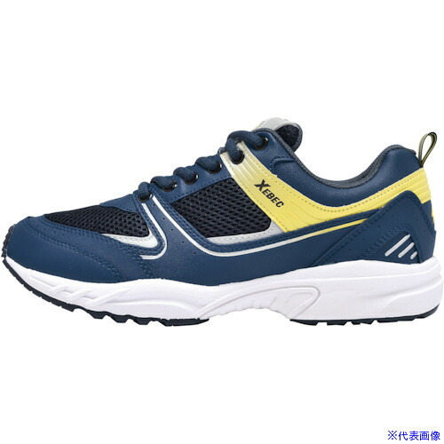 ■XEBEC 静電スポーツシューズ85805－10－245 ネイビー 8580510245(8609119)[送料別途お見積り][法人限定][掲外取寄]