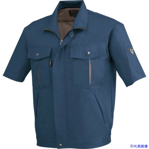 ■XEBEC 半袖ブルゾン1351－10－LL コン 135110LL(8611309)[送料別途お見積り][法人限定][掲外取寄]