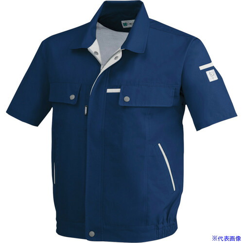 ■XEBEC 半袖ブルゾン1551－19－4L ディープネイビー 1551194L(8612346)[送料別途お見積り][法人限定][掲外取寄]