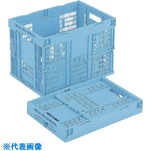 ■RISU 折りたたみコンテナー 418964 CB&minus;M60Wメッシュタイプ 青 CBM60W(B)(8686858)[送料別途お見積り][法人限定][外直送]｜ファーストFACTORY